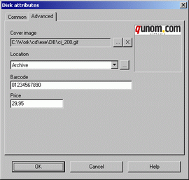 Disk Price and Bardcode for CD sticker